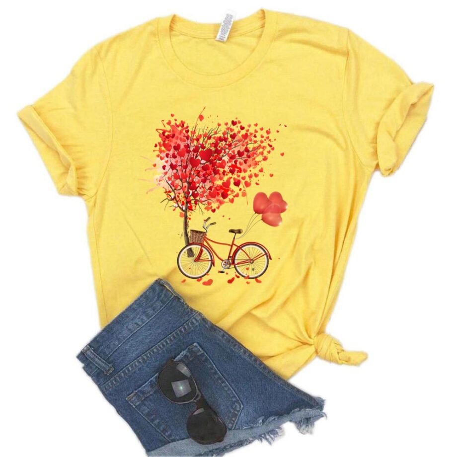 Bicycle Printed T-Shirt for Women