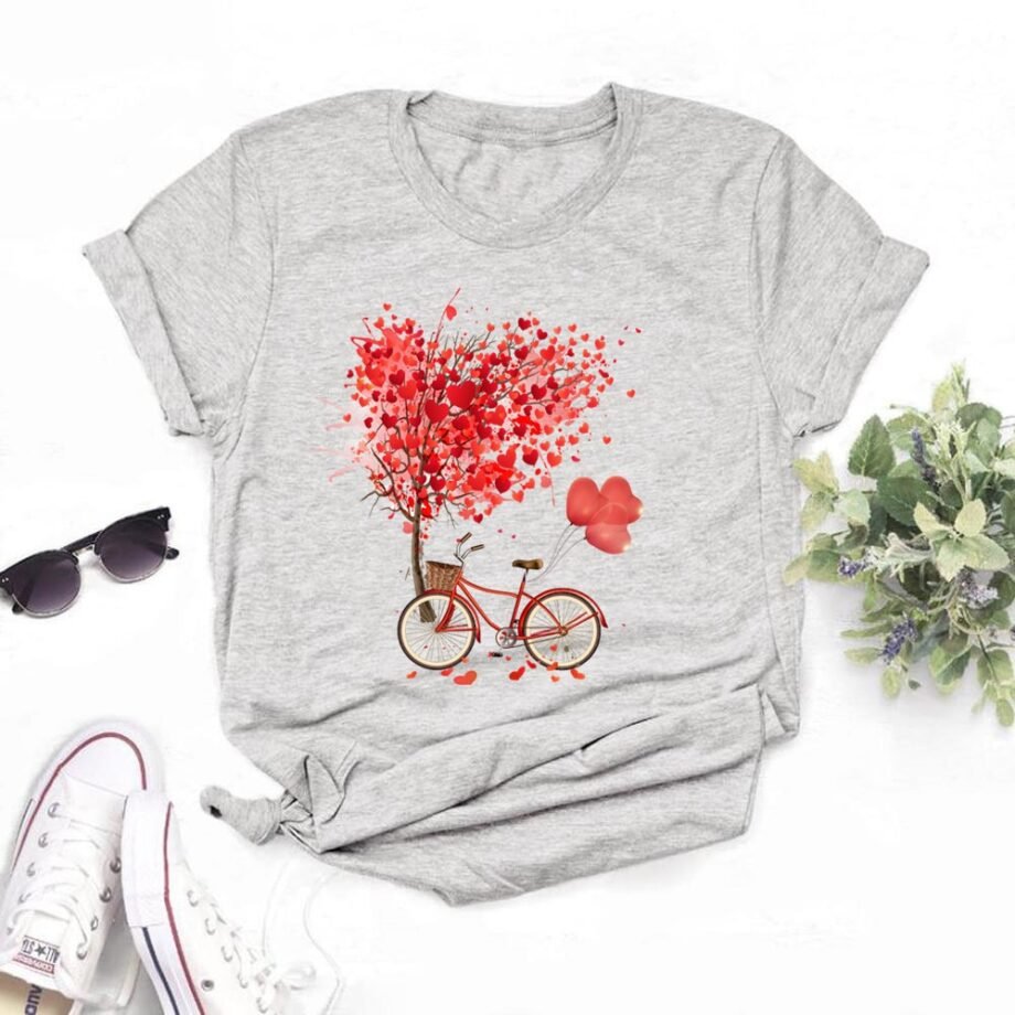 Bicycle Printed T-Shirt for Women