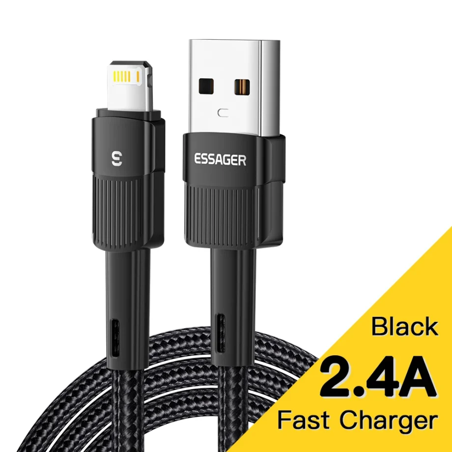 Usb For Iphone|fast Charging Lightning Cable For Iphone 14/13/12/11 - 0.5m To 3m - Color : Black For iPhone - Length : 2m 